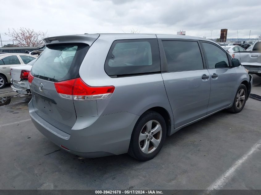 2011 Toyota Sienna Base V6 VIN: 5TDZK3DC8BS010539 Lot: 39421678