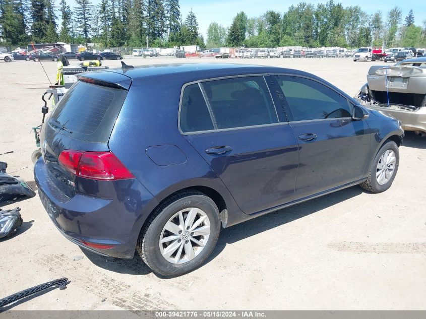 2017 Volkswagen Golf Tsi S 4-Door/Tsi Se 4-Door/Tsi Sel 4-Door/Tsi Wolfsburg Edition 4-Door VIN: 3VW217AU3HM029644 Lot: 39421776