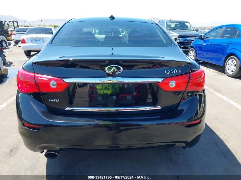 2017 Infiniti Q50 3.0T Red Sport 400 VIN: JN1FV7AR3HM871743 Lot: 39421795