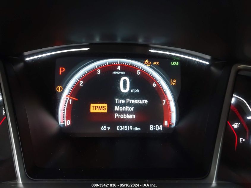 2019 Honda Civic Sport VIN: 2HGFC4B85KH304453 Lot: 39421836