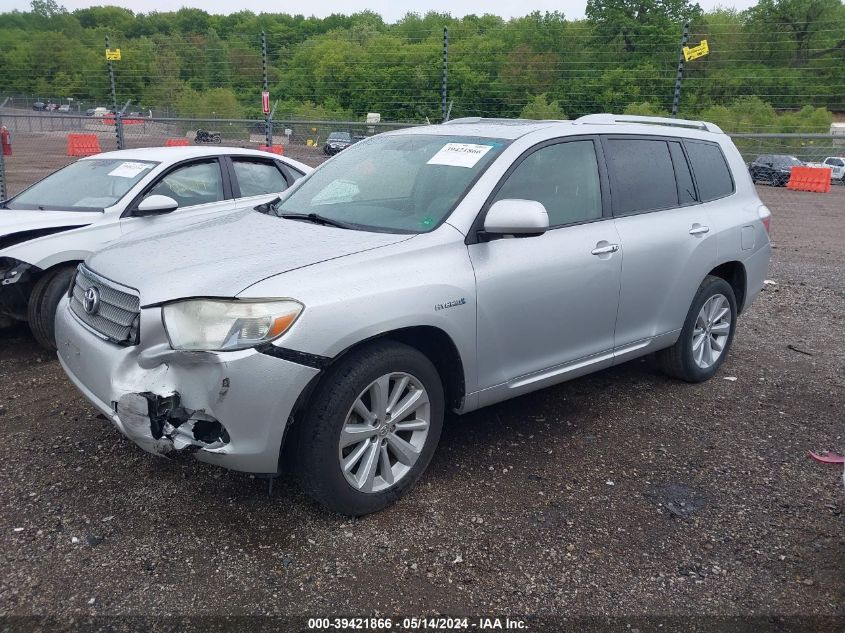 2008 Toyota Highlander Hybrid Limited VIN: JTEEW44A482022836 Lot: 39421866