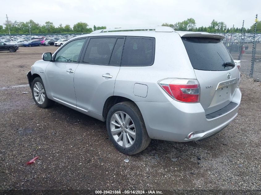 2008 Toyota Highlander Hybrid Limited VIN: JTEEW44A482022836 Lot: 39421866