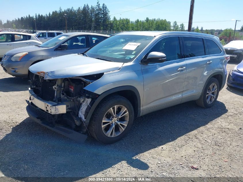 2015 Toyota Highlander Xle V6 VIN: 5TDKKRFHXFS098951 Lot: 39421880