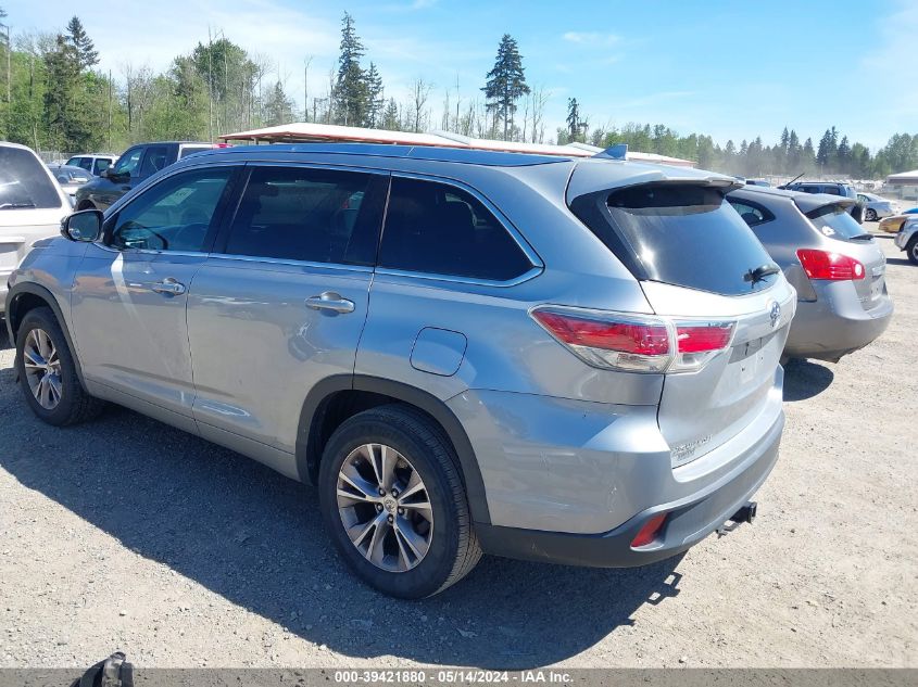 2015 TOYOTA HIGHLANDER XLE V6 - 5TDKKRFHXFS098951