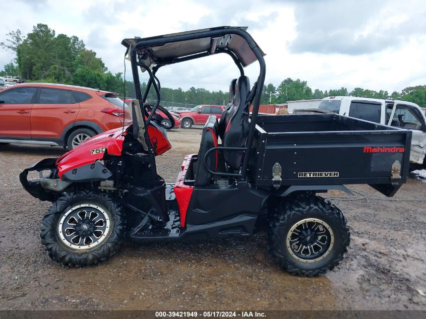 2017 Mahindra Xtv 750S VIN: A7MS1F2R9JB008118 Lot: 39421949