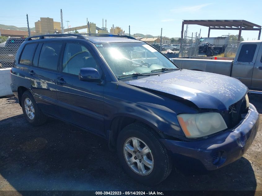 2003 Toyota Highlander V6 VIN: JTEGF21A330100481 Lot: 39422023