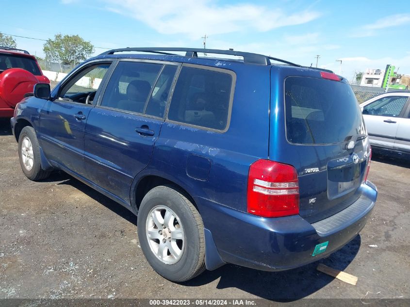 2003 Toyota Highlander V6 VIN: JTEGF21A330100481 Lot: 39422023