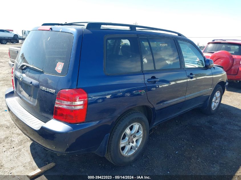 2003 Toyota Highlander V6 VIN: JTEGF21A330100481 Lot: 39422023