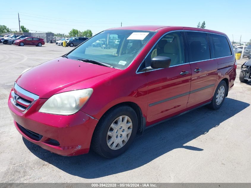 2006 Honda Odyssey Lx VIN: 5FNRL38266B092988 Lot: 39422028