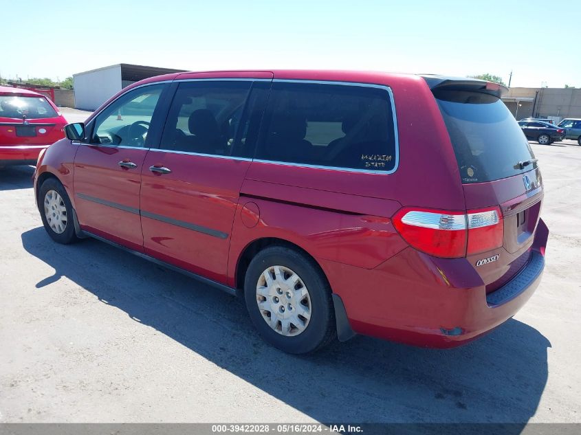 2006 Honda Odyssey Lx VIN: 5FNRL38266B092988 Lot: 39422028