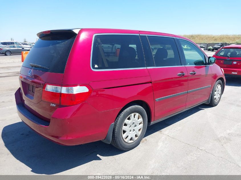 2006 Honda Odyssey Lx VIN: 5FNRL38266B092988 Lot: 39422028