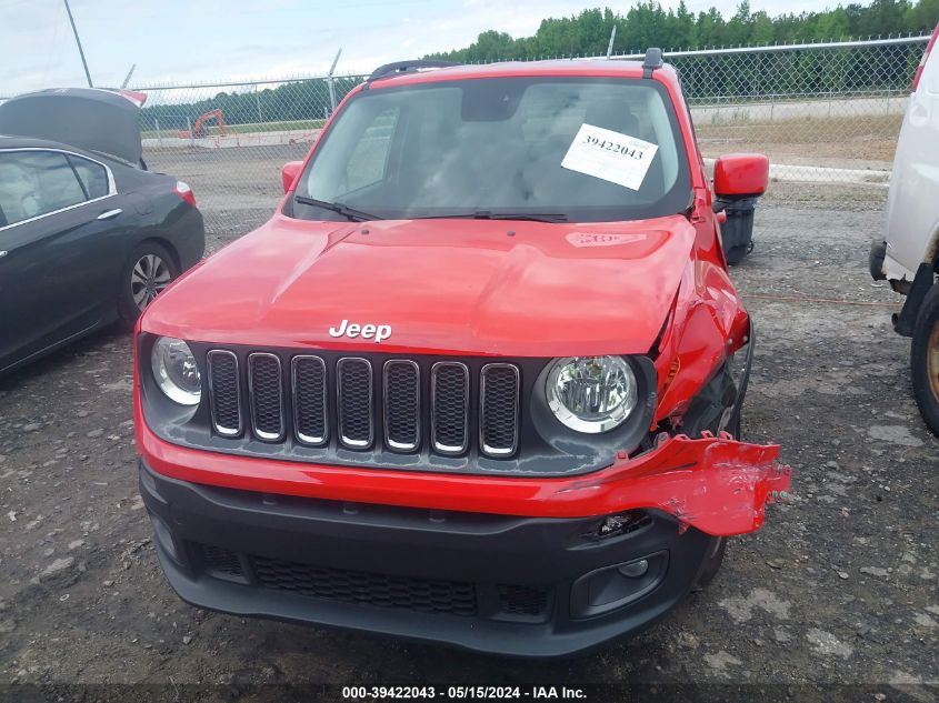 2017 Jeep Renegade Latitude Fwd VIN: ZACCJABBXHPF71550 Lot: 39422043