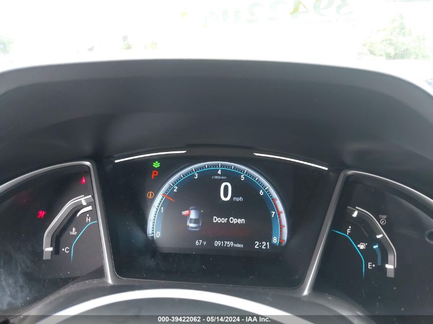 2018 Honda Civic Ex-T VIN: JHMFC1F3XJX025004 Lot: 39422062