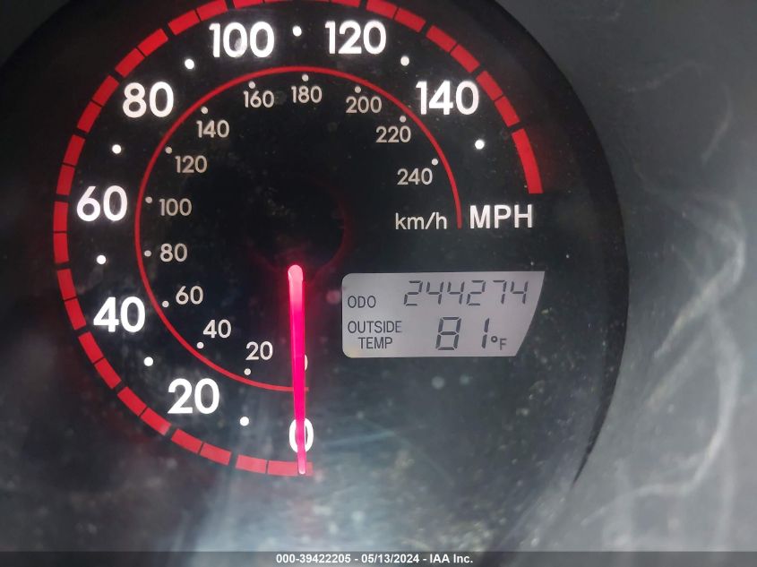 2005 Toyota Matrix Xrs VIN: 2T1KY32E55C358008 Lot: 39422205