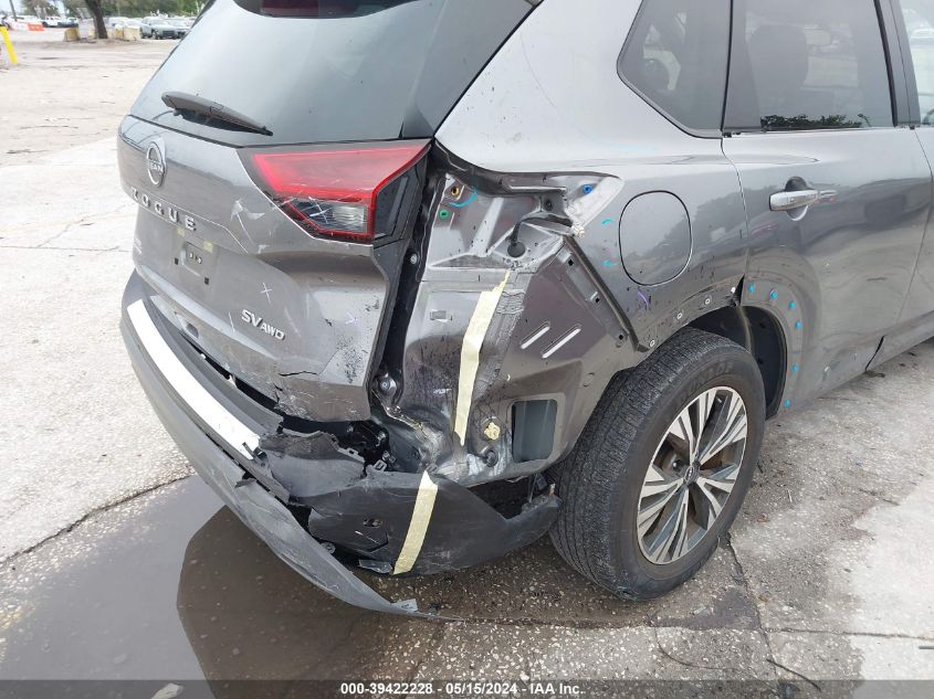 2022 Nissan Rogue Sv Intelligent Awd VIN: JN8BT3BB4NW335657 Lot: 39422228