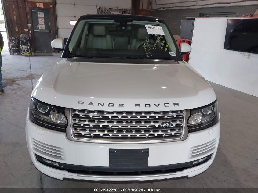 2015 Land Rover Range Rover 3.0L V6 Supercharged Hse VIN: SALGS2VF4FA213028 Lot: 39422280