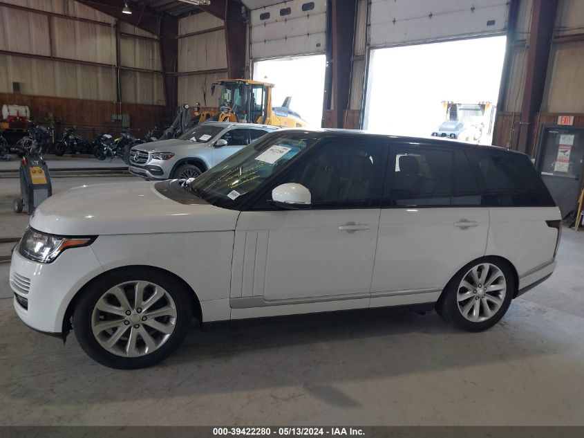 2015 Land Rover Range Rover 3.0L V6 Supercharged Hse VIN: SALGS2VF4FA213028 Lot: 39422280