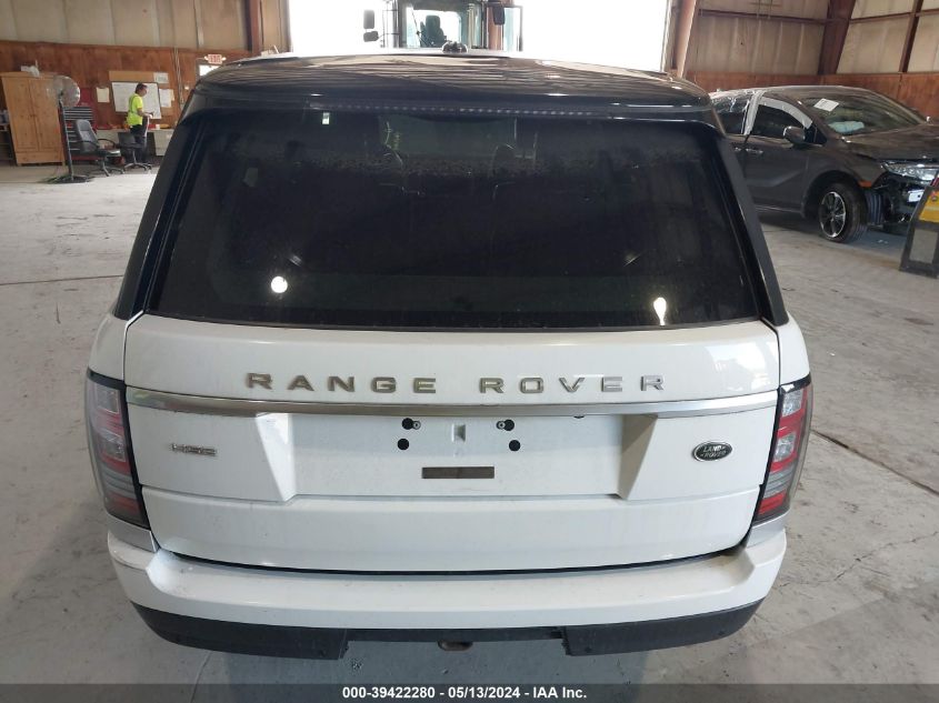 2015 Land Rover Range Rover 3.0L V6 Supercharged Hse VIN: SALGS2VF4FA213028 Lot: 39422280