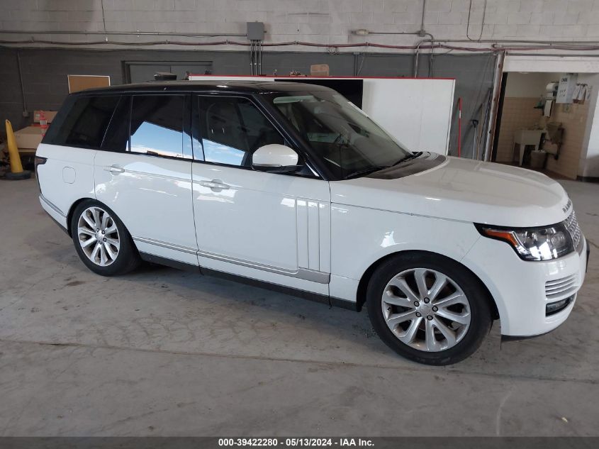 2015 Land Rover Range Rover 3.0L V6 Supercharged Hse VIN: SALGS2VF4FA213028 Lot: 39422280