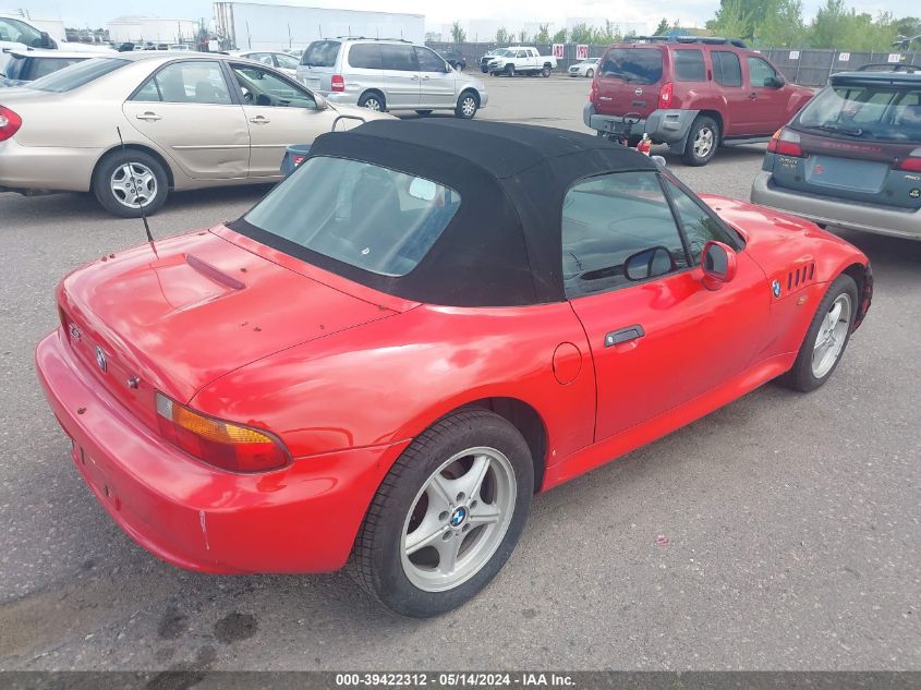 1997 BMW Z3 1.9L Roadster VIN: 4USCH7325VLB84463 Lot: 39422312