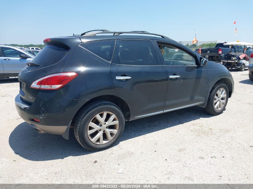 2012 Nissan Murano Sv VIN: JN8AZ1MU8CW105338 Lot: 39422322