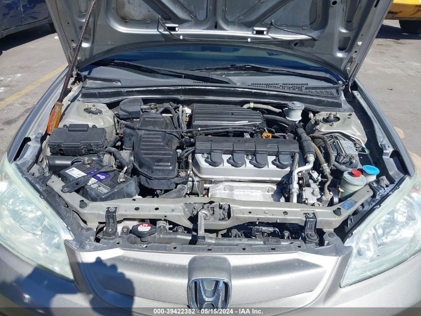 2004 Honda Civic Ex VIN: 2HGES26864H537385 Lot: 39422352