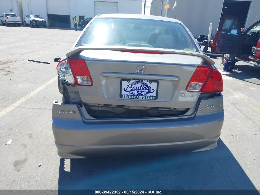 2004 Honda Civic Ex VIN: 2HGES26864H537385 Lot: 39422352