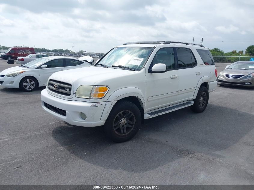 2003 Toyota Sequoia Limited V8 VIN: 5TDZT38A03S155730 Lot: 39422353