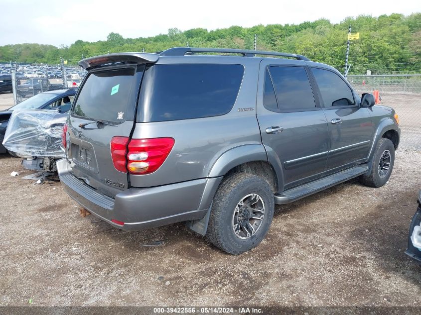 2004 Toyota Sequoia Limited V8 VIN: 5TDBT48AX4S222021 Lot: 39422556