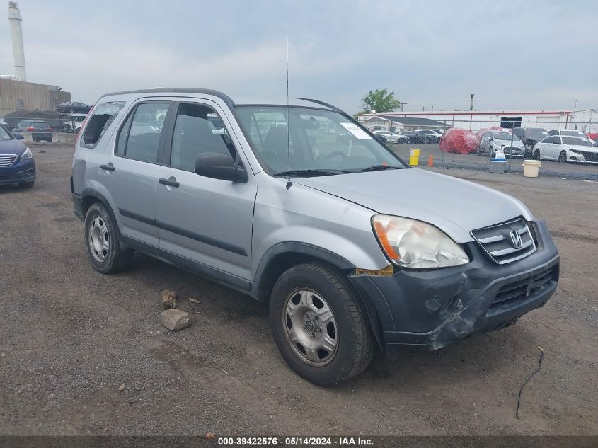 2005 Honda Cr-V Lx VIN: JHLRD78545C004260 Lot: 39422576