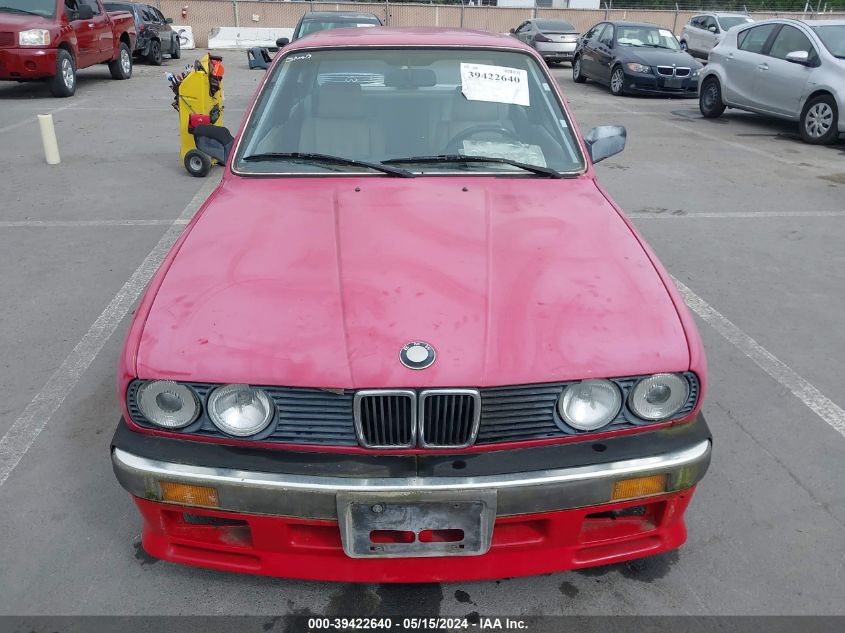 1987 BMW 325 E VIN: WBAAB5401H9696636 Lot: 39422640