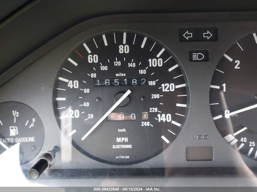 1987 BMW 325 E VIN: WBAAB5401H9696636 Lot: 39422640