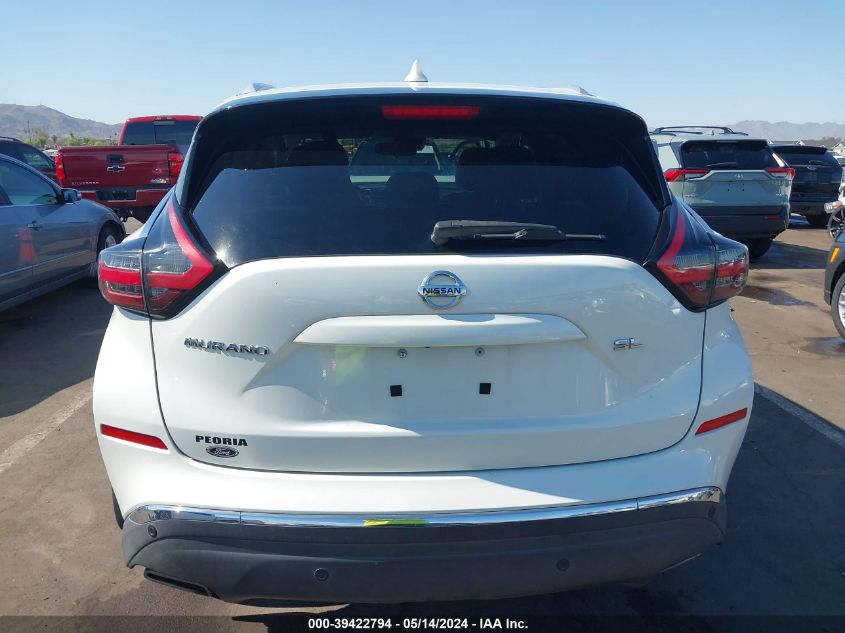 2020 Nissan Murano Sl Fwd VIN: 5N1AZ2CJXLN126010 Lot: 39422794