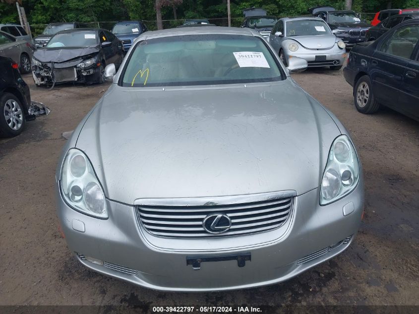 2002 Lexus Sc 430 VIN: JTHFN48Y920033996 Lot: 39422797
