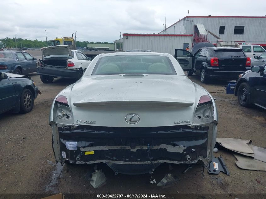 2002 Lexus Sc 430 VIN: JTHFN48Y920033996 Lot: 39422797