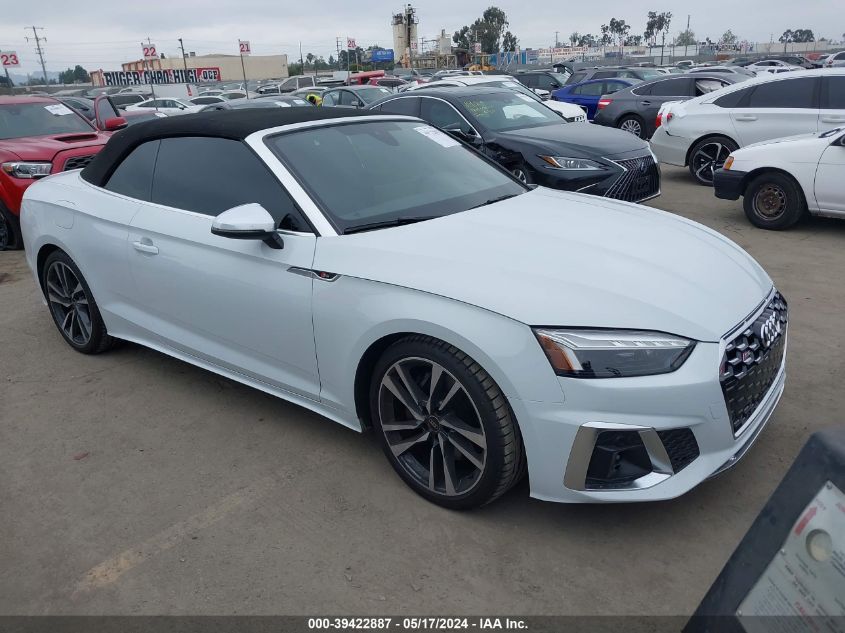 2024 Audi S5 Cabriolet Premium Tfsi Quattro Tiptronic VIN: WAU24GF57RN000650 Lot: 39422887