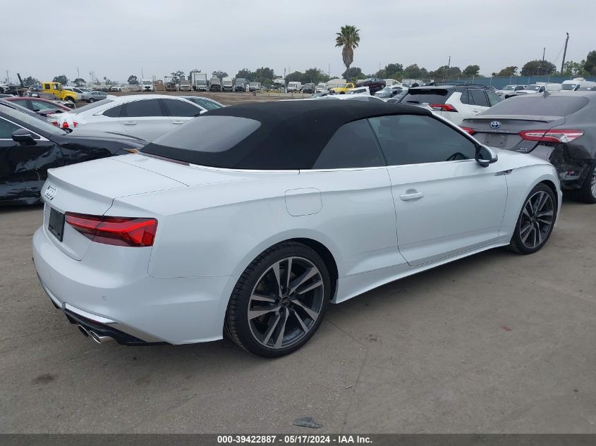 2024 Audi S5 Cabriolet Premium Tfsi Quattro Tiptronic VIN: WAU24GF57RN000650 Lot: 39422887