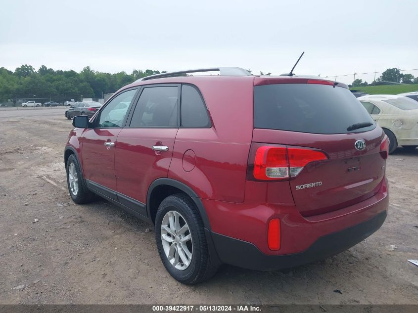 2015 Kia Sorento Lx VIN: 5XYKT4A66FG645152 Lot: 39422917