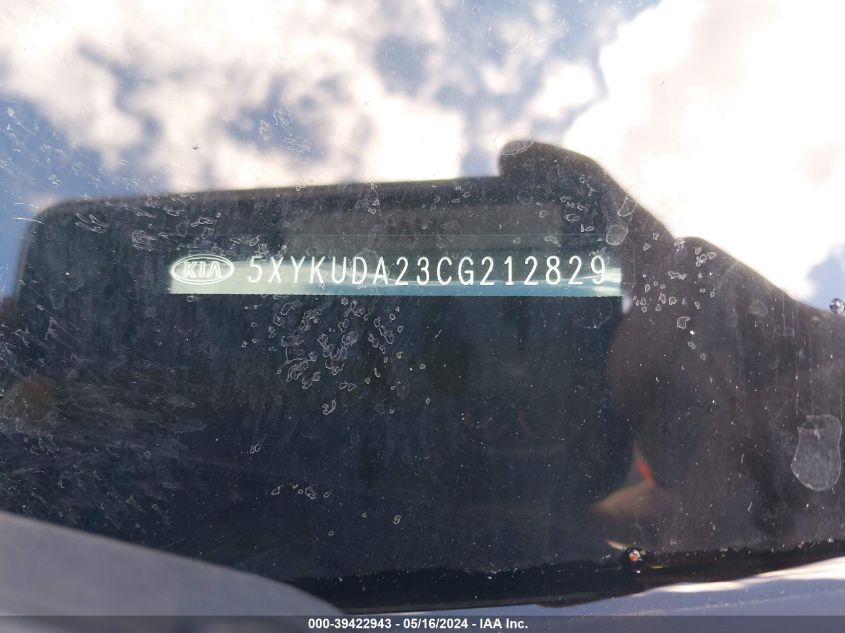 2012 Kia Sorento Ex V6 VIN: 5XYKUDA23CG212829 Lot: 39422943