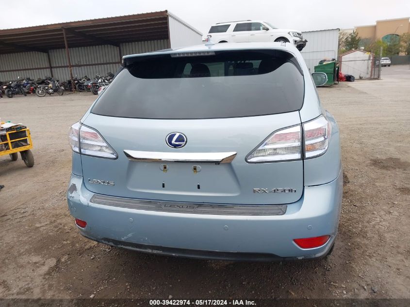 2010 Lexus Rx 450H VIN: JTJZB1BA6A2001590 Lot: 39422974