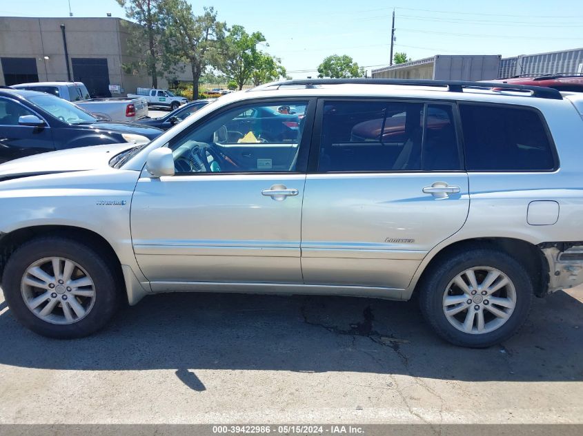 2007 Toyota Highlander Hybrid Limited V6 VIN: JTEDW21A570016509 Lot: 39422986