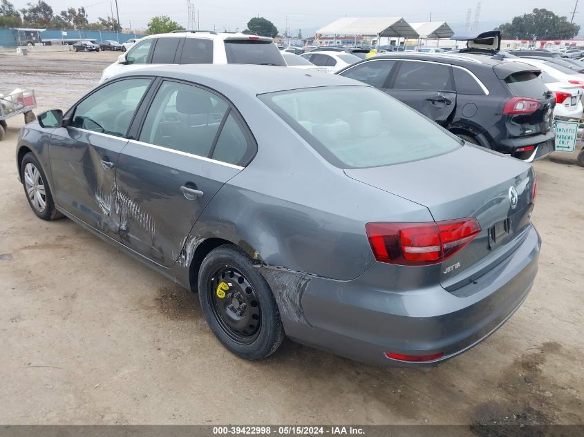 2017 Volkswagen Jetta 1.4T S VIN: 3VW2B7AJ6HM343310 Lot: 39422998