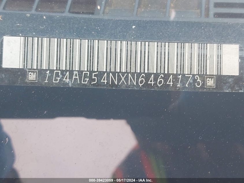 1992 Buick Century Special VIN: 1G4AG54NXN6464173 Lot: 39423059