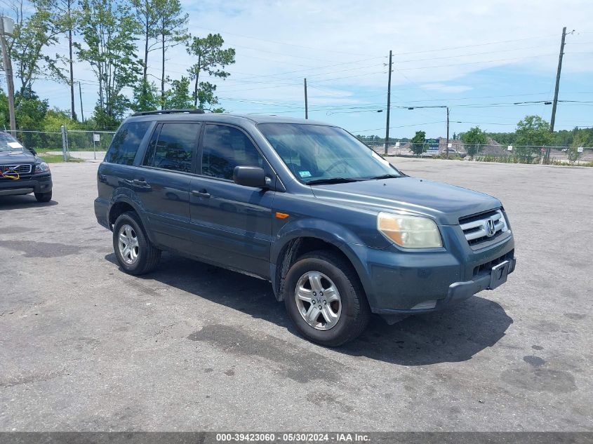 2006 Honda Pilot Lx VIN: 2HKYF18176H514346 Lot: 39423060