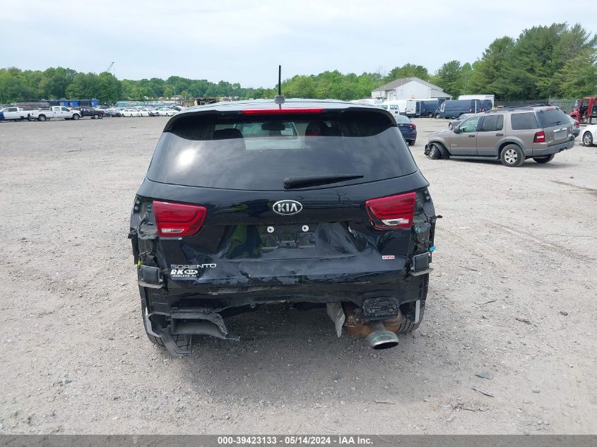 2019 Kia Sorento 2.4L Lx VIN: 5XYPGDA3XKG444090 Lot: 39423133