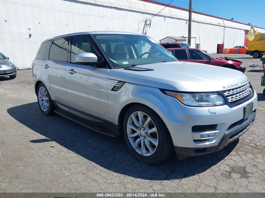 2015 Land Rover Range Rover Sport 3.0L V6 Supercharged Hse VIN: SALWR2VF8FA629588 Lot: 39423303