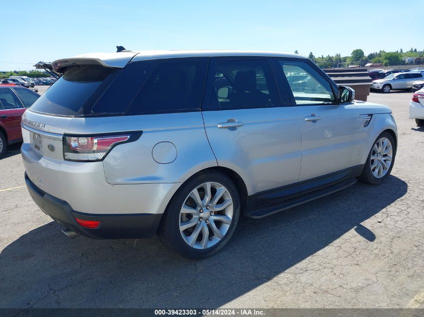 2015 Land Rover Range Rover Sport 3.0L V6 Supercharged Hse VIN: SALWR2VF8FA629588 Lot: 39423303