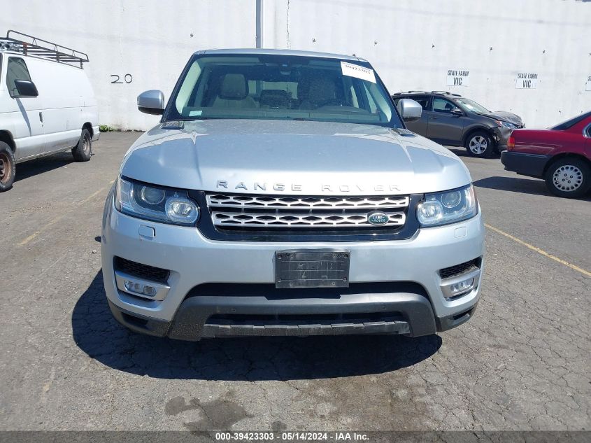 2015 Land Rover Range Rover Sport 3.0L V6 Supercharged Hse VIN: SALWR2VF8FA629588 Lot: 39423303