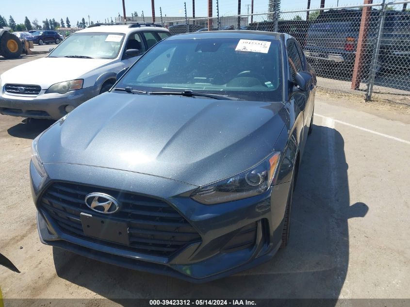 2019 Hyundai Veloster 2.0 VIN: KMHTG6AF9KU009530 Lot: 39423312