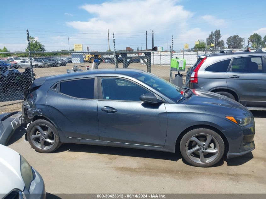 2019 Hyundai Veloster 2.0 VIN: KMHTG6AF9KU009530 Lot: 39423312